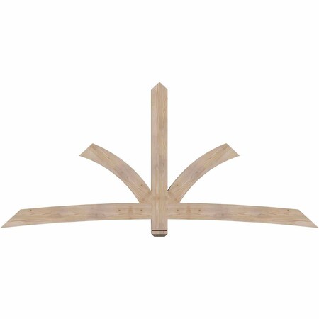 Ekena Millwork Davenport Smooth Timber Gable Bracket, Douglas Fir, 108"W x 49"H x 3 1/2"D x 5 1/2"F, 11/12 Pitch GBW108X49X0406DAV00SDF